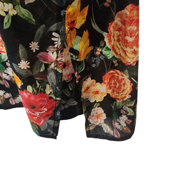 Johnny Was 100% Silk Houstein Jarah Boho Button Down Blouse Multi Size Large - Picture 7 of 9
